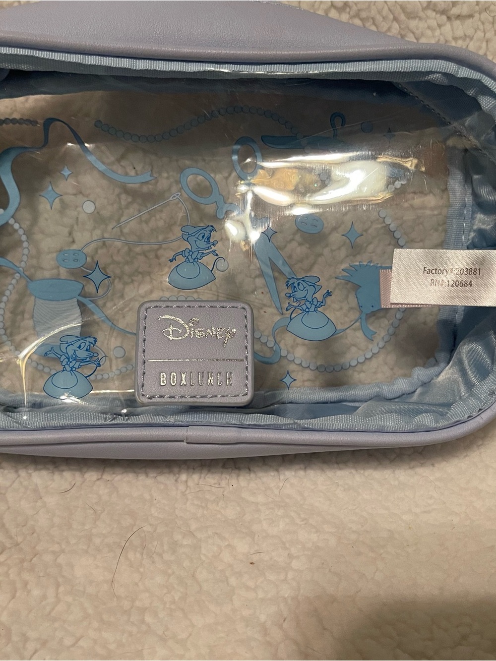 Disney Cinderella Cosmetic Pouch Set in Light Lavender and Navy - Picture 4 of 8
